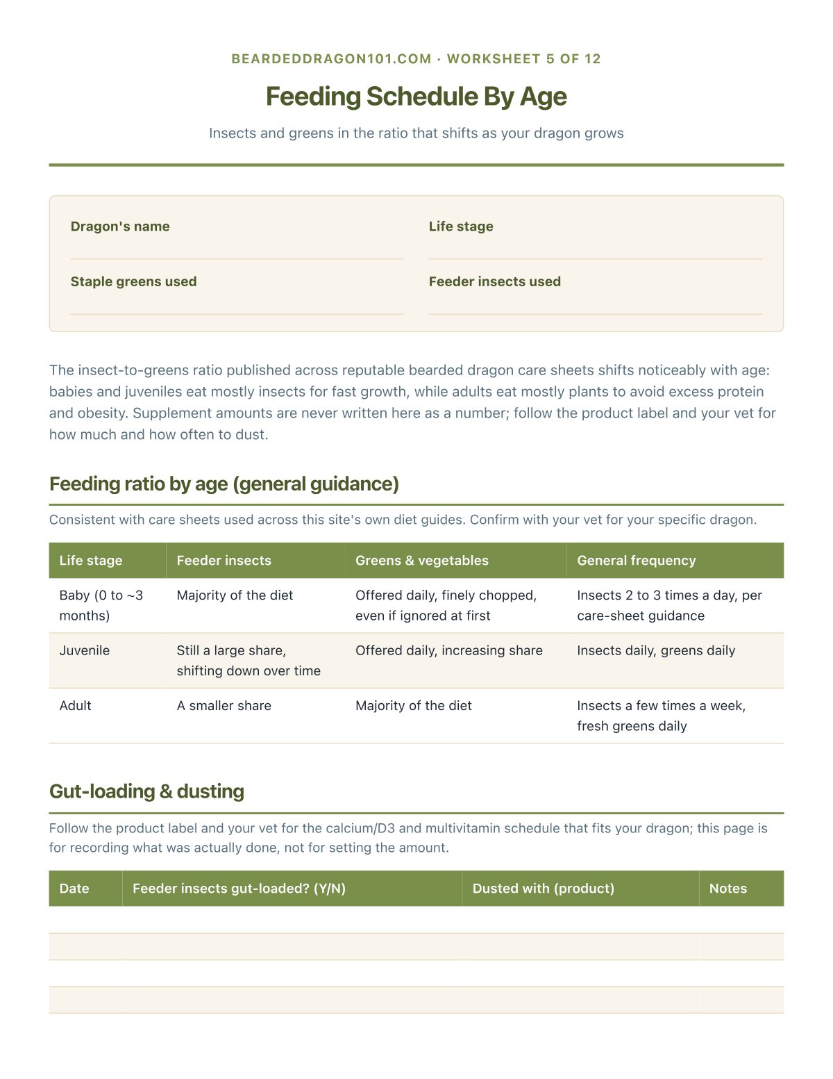 Feeding Schedule By Age